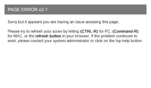 Error Message: Login URL Issues